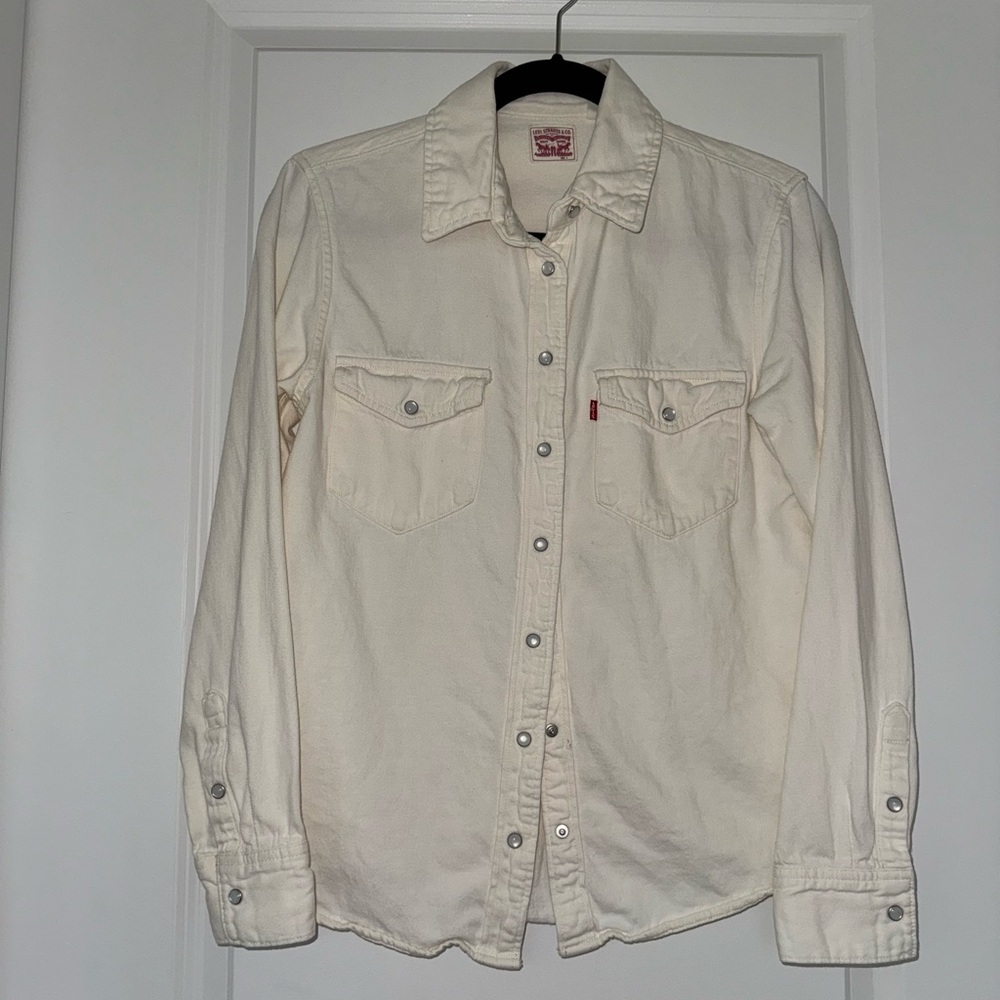 Levi's Cream Snap-Up Shirt